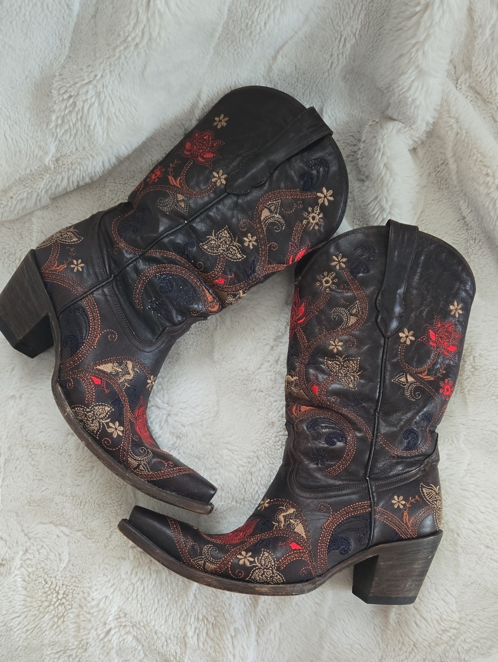 Lucchese embroidered cowboy boots
